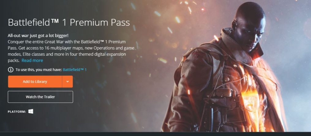 Как получить premium pass battlefield 1 бесплатно